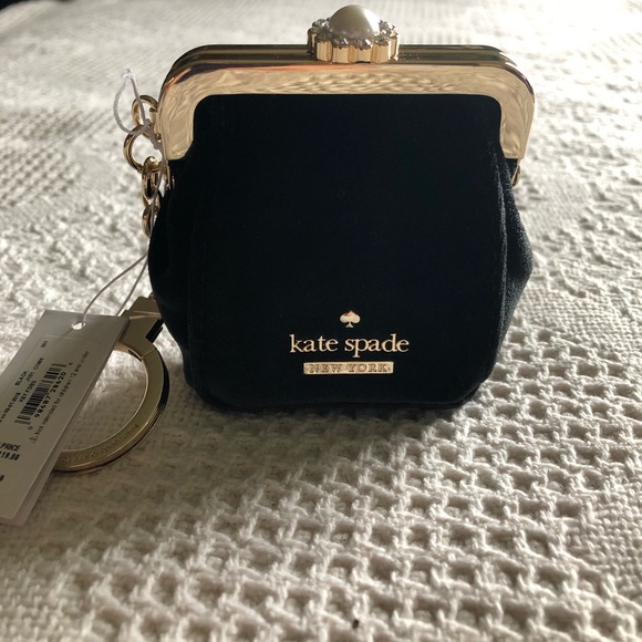 kate spade Handbags - Kate Spade New York black velvet coin purse